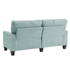 Sherbrook Large 2-Seater Mint Brushed Fabric Sofa with Contrasting Piping