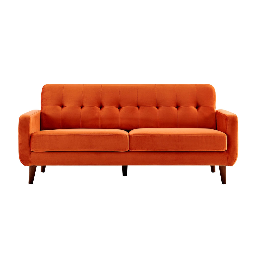Clarence Sofa Range in Burnt Orange Velvet