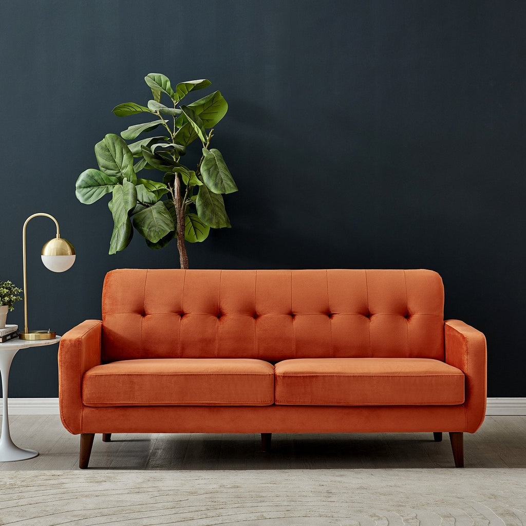 Clarence Sofa Range in Burnt Orange Velvet