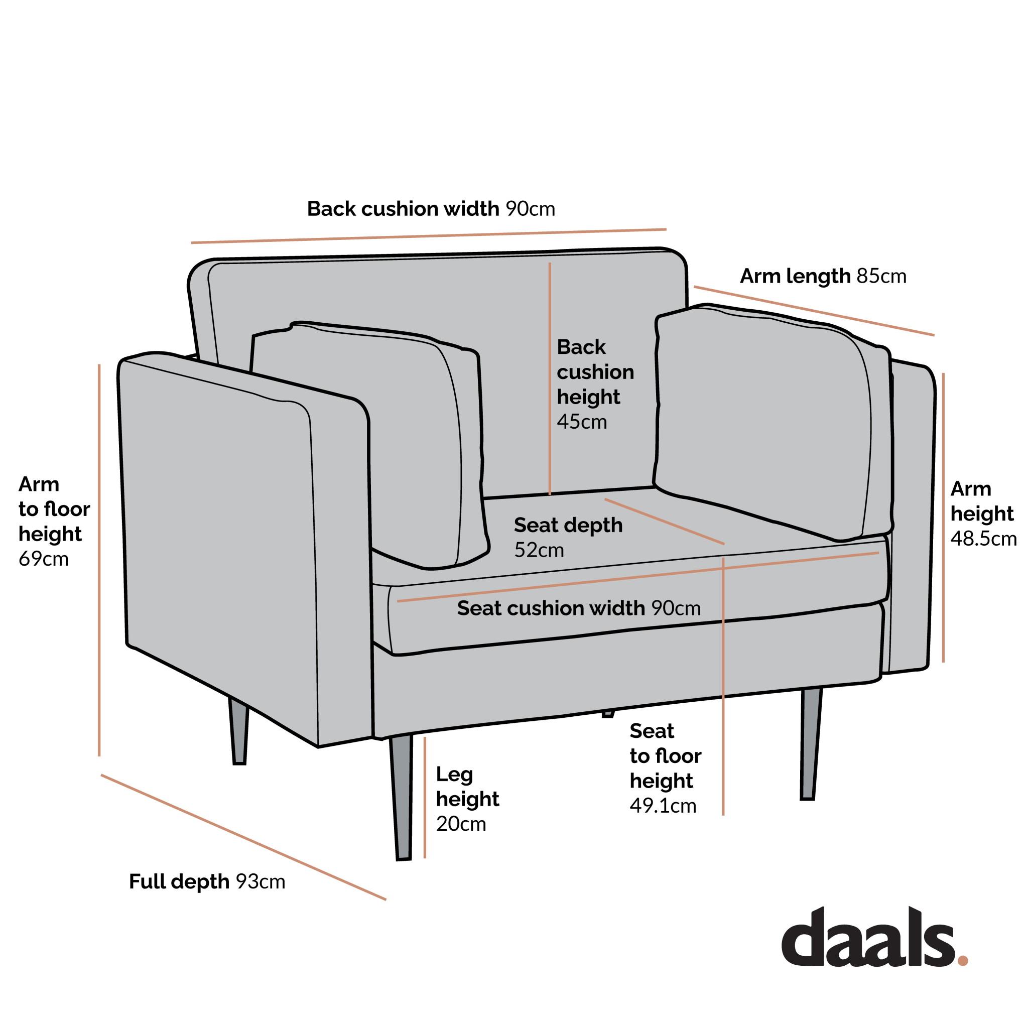 Pelham Grey Velvet Fabric Armchair