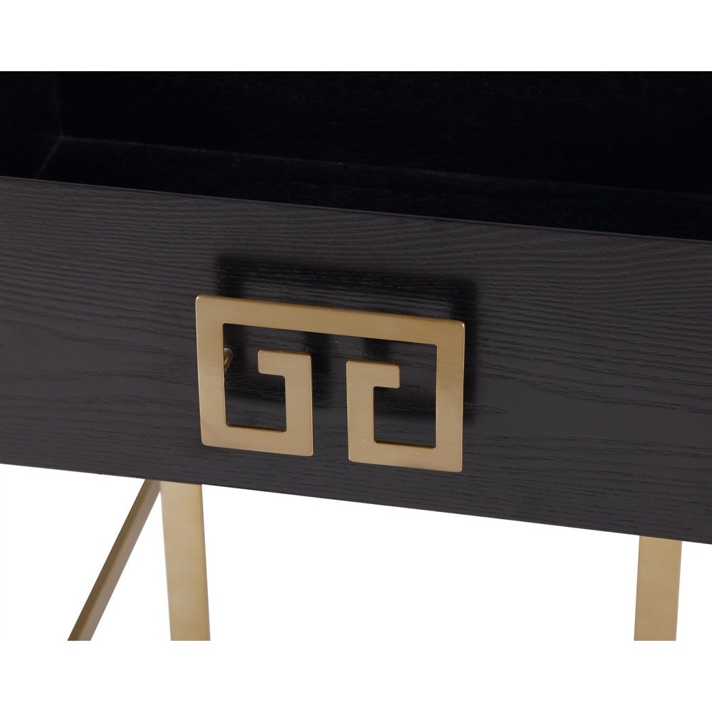 Nobbu Bedside Table - Brushed Brass