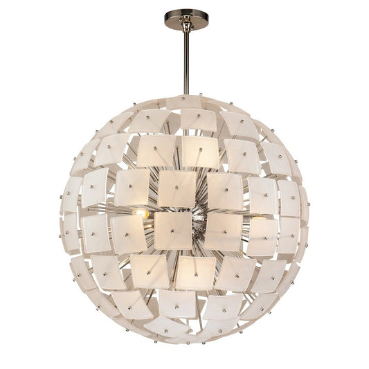 Rialto Pendant Lamp - Frosted Glass & Nickel