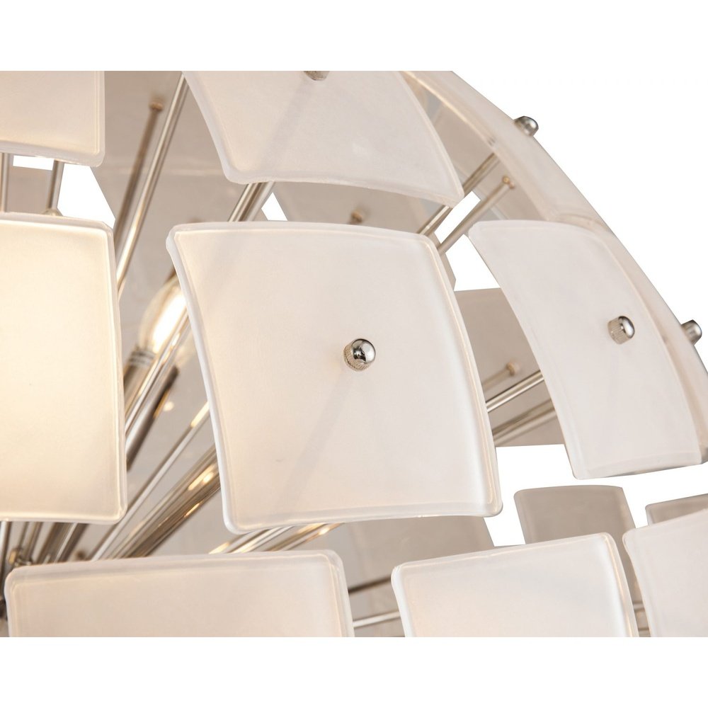 Rialto Pendant Lamp - Frosted Glass & Nickel