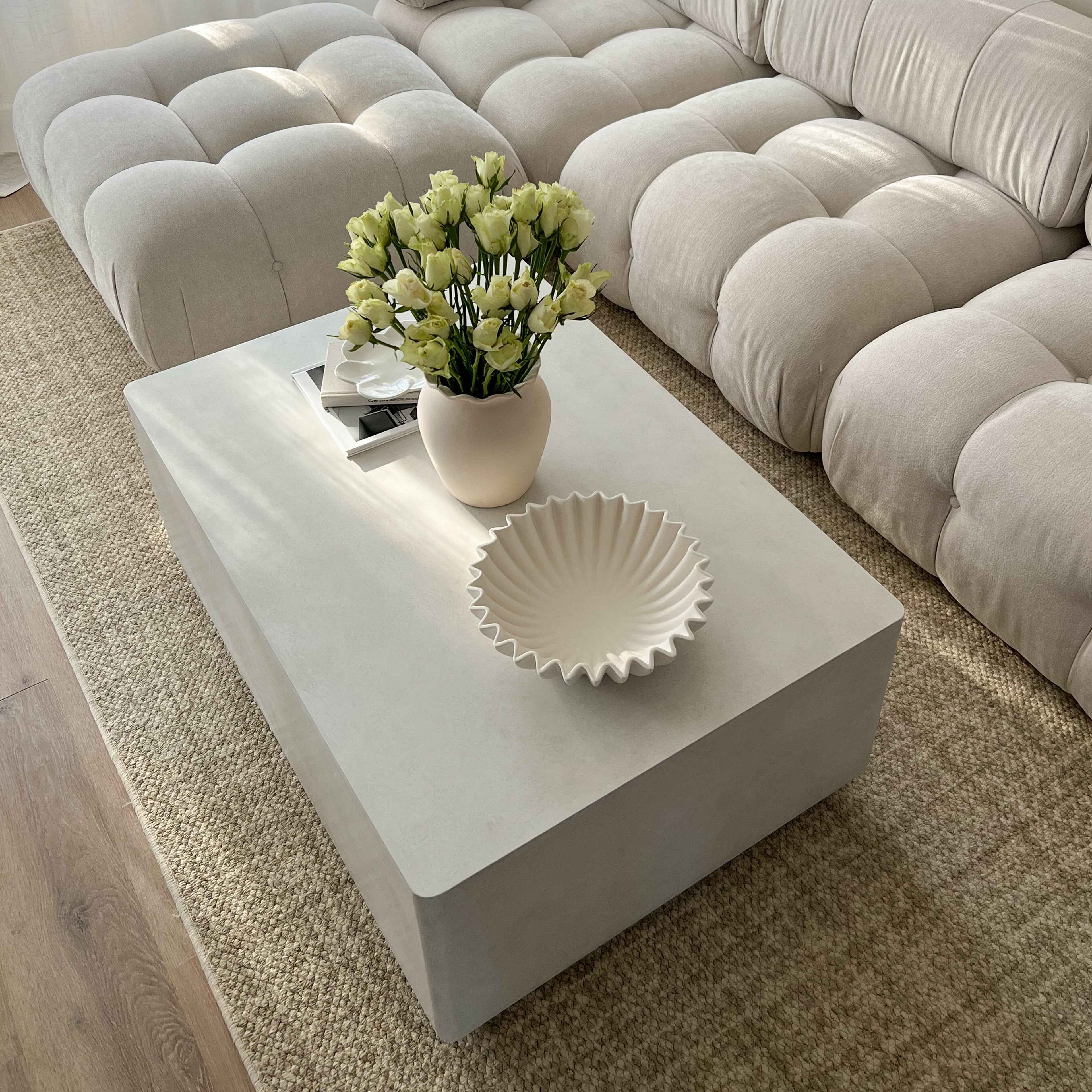 Luciana - Concrete Rectangular Coffee Table