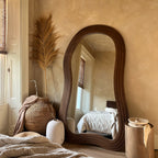 Luciana - Full Length Irregular Dark Wood Extra Large Mirror 200cm x 115cm