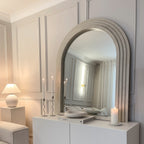 Luciana - Concrete Arched Overmantle Mirror 120cm x 100cm