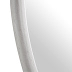 Edo Irregular Pebble Wall Wooden Mirror 100 x 76 cm, Washed White