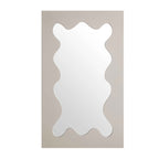 Destin Wave Mirror 100 x 60 cm, Taupe Gloss