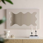 Destin Wave Mirror 100 x 60 cm, Taupe Gloss