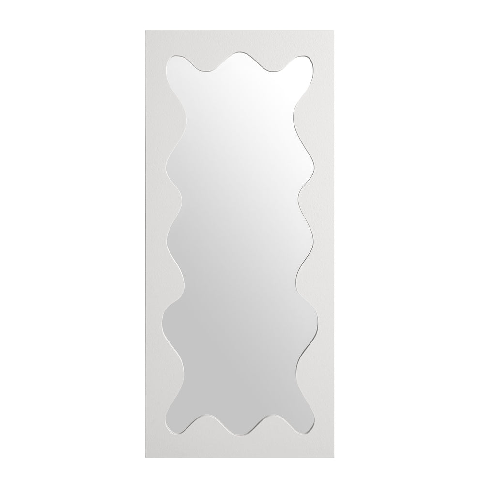 Destin Wave Mirror 160 x 70 cm, White Matte
