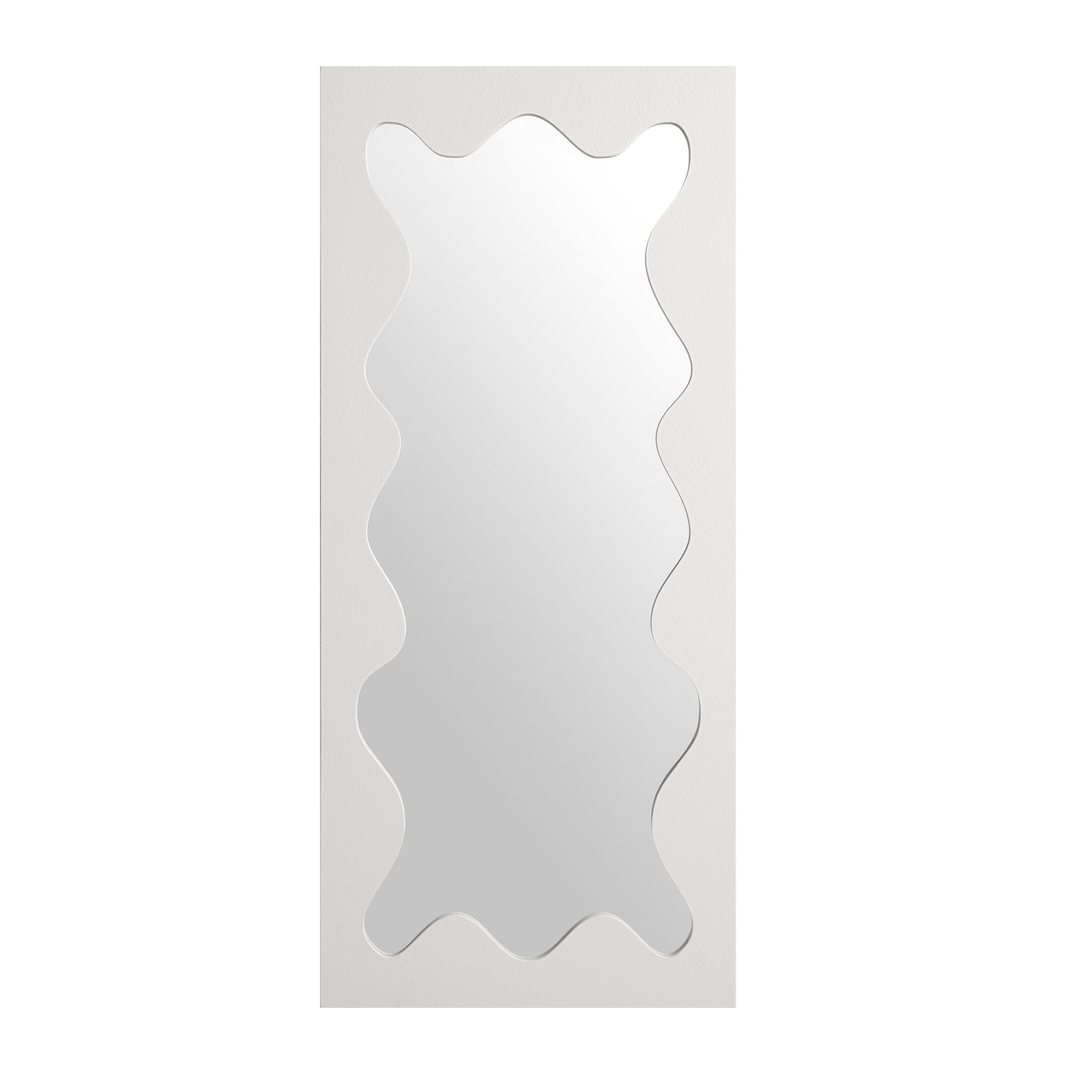 Destin Wave Mirror 160 x 70 cm, White Matte