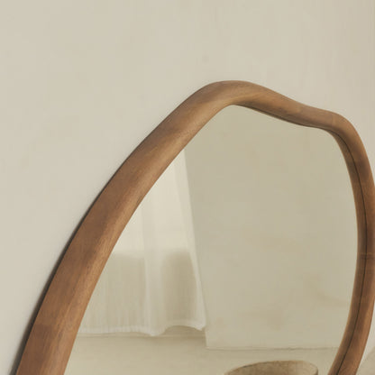 Aaliyah - Warm Wood Irregular Wall Mirror 150cm x 75cm