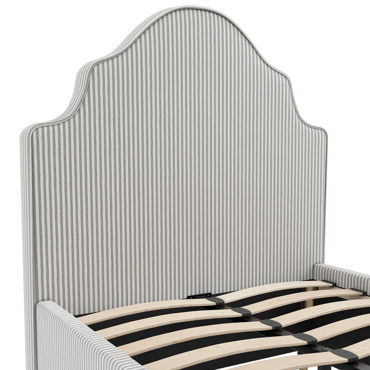 Luis Thin Stripe Single Bed - Grey