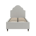 Luis Thin Stripe Single Bed - Grey