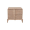 Delano 2 Drawer Bedside Table - Natural Wood