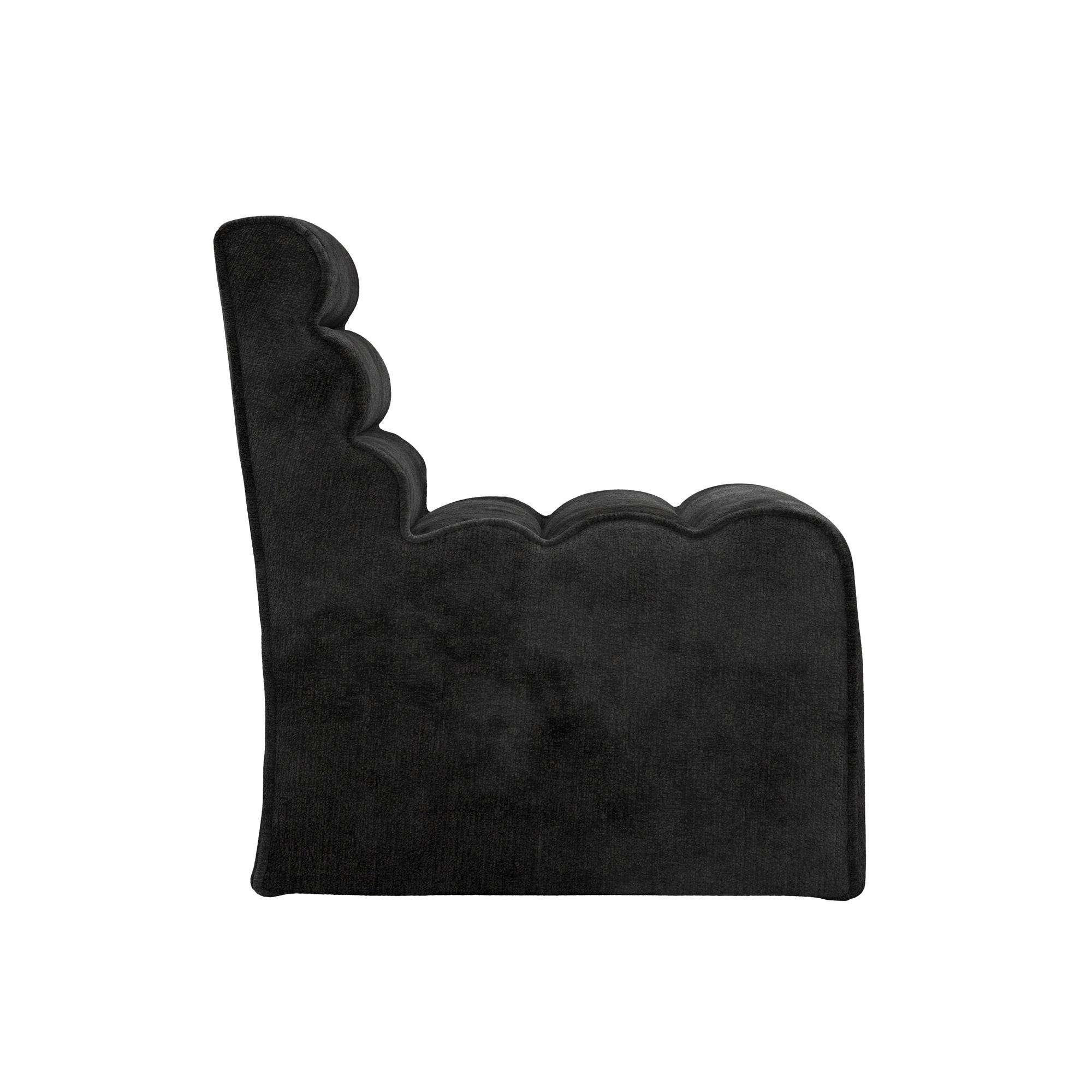 Naomi Accent Chair - Black Velvet Chenille