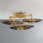 Griston 5 Light Semi Flush - Aged Brass