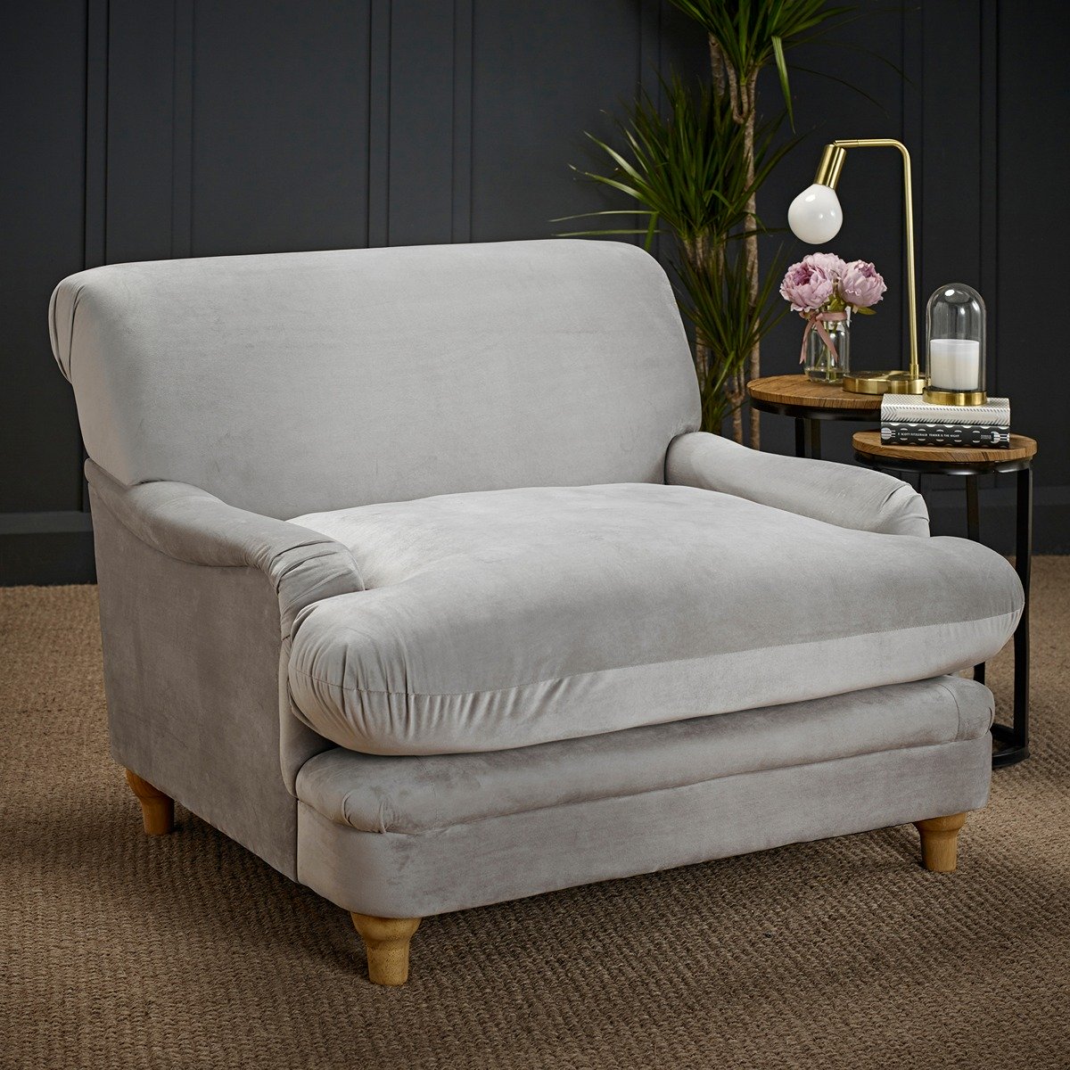 Pippa Chair - Grey Velvet