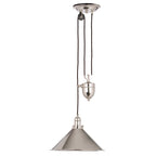Provence 1 Light Pendant Light Rise and Fall - Polished Nickel