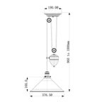 Provence 1 Light Pendant Light Rise and Fall - Polished Nickel