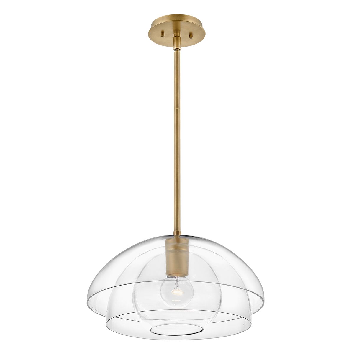 Lotus 1 Light Semi-Flush Pendant Light