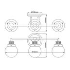 Poppy 3 Light Wall Light