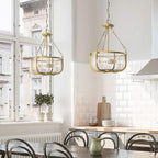 Roux 3 Light Semi-Flush Pendant Light