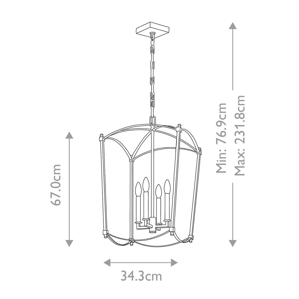 Thayer 4 Light Pendant Light