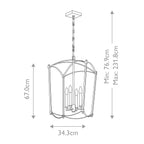 Thayer 4 Light Pendant Light