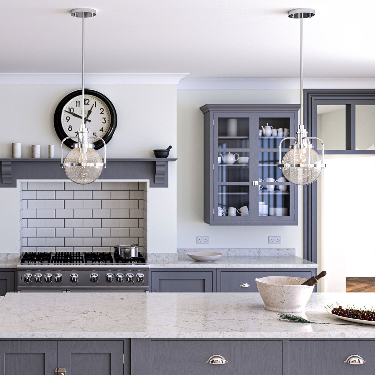 Triocent 1 Light Semi-Flush Pendant Light