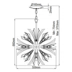 Vida 13 Light Small Pendant Light