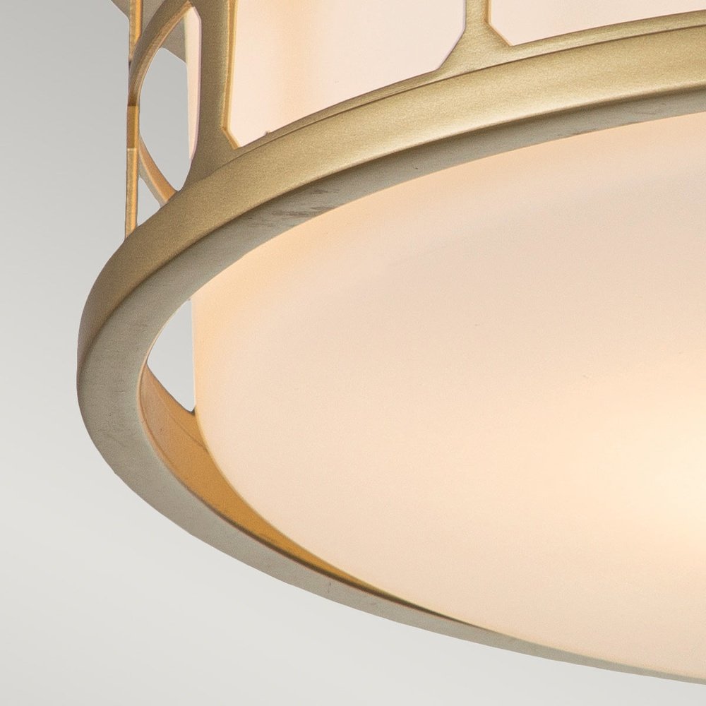 Quoizel Guardian 2 Light Flush Mount - Painted Brass