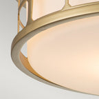 Quoizel Guardian 2 Light Flush Mount - Painted Brass