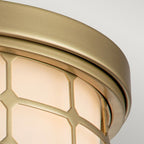 Quoizel Guardian 2 Light Flush Mount - Painted Brass