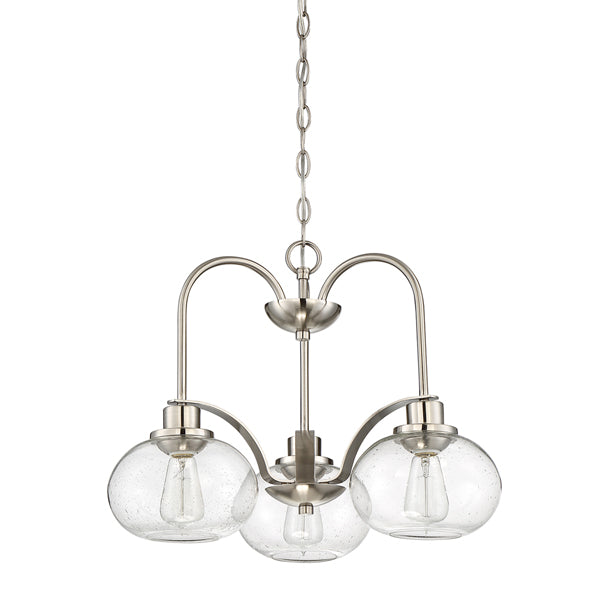 Trilogy 3 Light Chandelier - Brushed Nickel