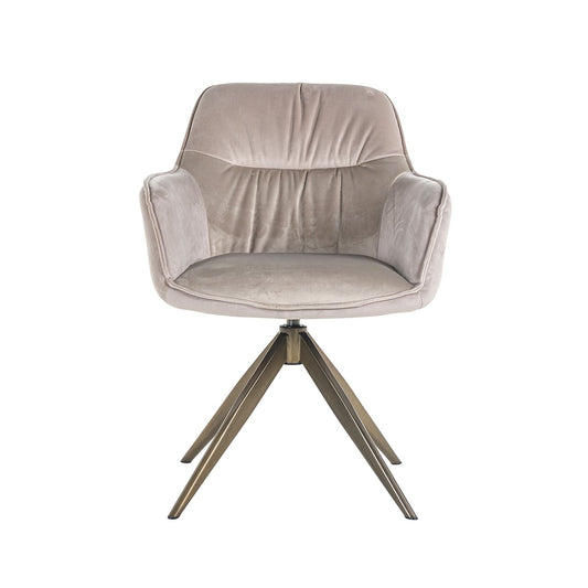 Aline Swivel Chair - Khaki Velvet