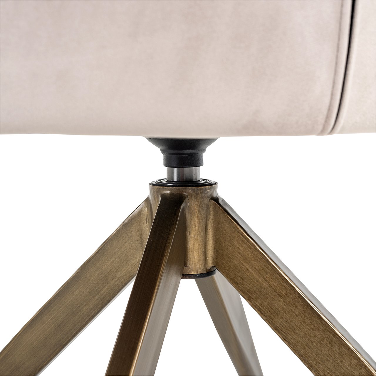 Aline Swivel Chair - Khaki Velvet