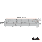 Lutyens Taupe Velvet Modular Sofa, 4-Piece