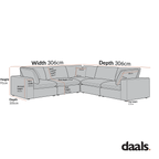 Lutyens Taupe Boucle Modular Sofa, 5-Piece Corner Set