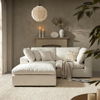 Lutyens Beige Linen Blend Modular Sofa, 2-Piece Chaise