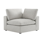 Lutyens Light Grey Linen Blend Modular Sofa, Corner Unit