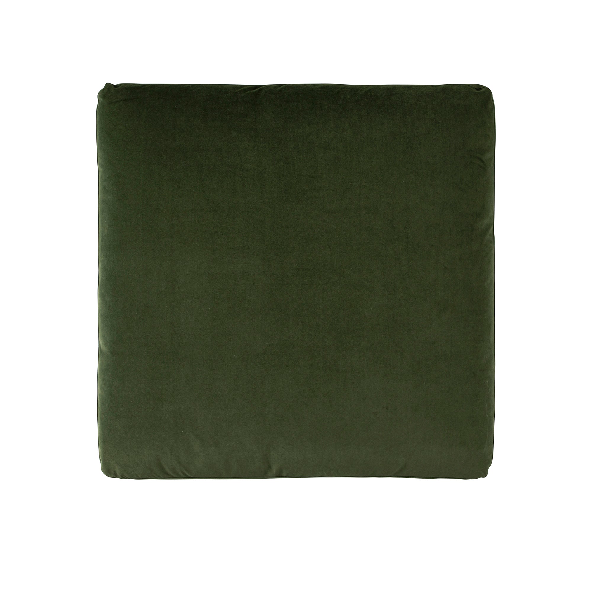Lutyens Moss Green Velvet Modular Sofa, Stool