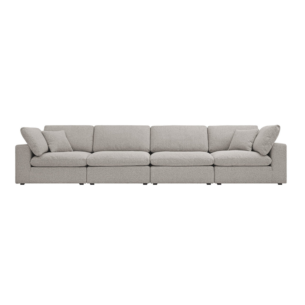 Lutyens Taupe Boucle Modular Sofa, 4-Piece