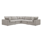 Lutyens Taupe Boucle Modular Sofa, 5-Piece Corner Set