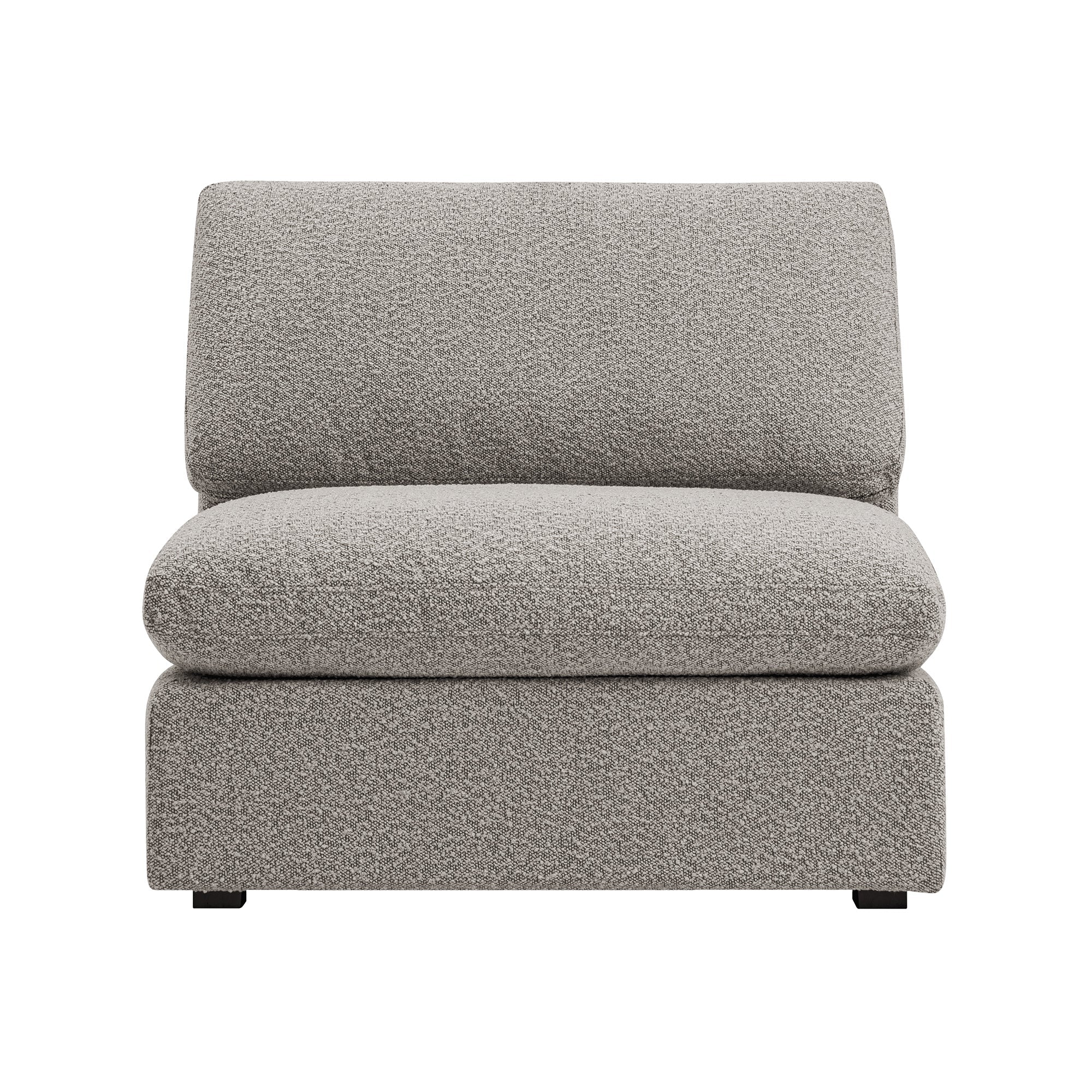 Lutyens Taupe Boucle Modular Sofa, Armless Seat