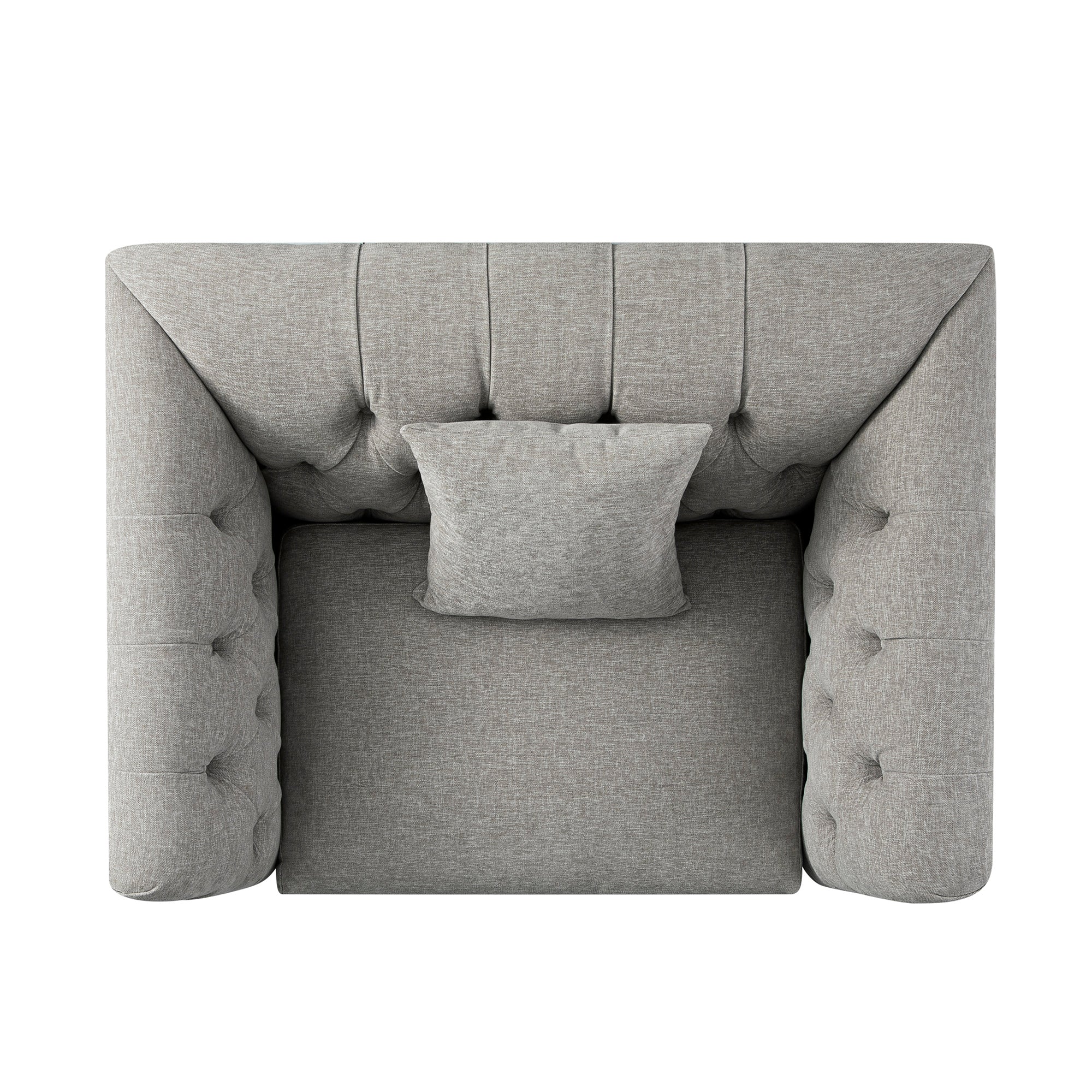 Ashby Chesterfield Loveseat, Mist Grey Chenille