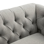 Ashby Chesterfield Loveseat, Mist Grey Chenille