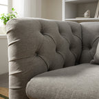 Ashby Chesterfield Loveseat, Mist Grey Chenille