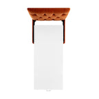 Portland Single Buttoned Fold-Out Bed in Ottoman, Rust Velvet