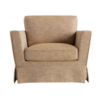 Fitz Skirted Armchair, Apricot Linen Blend